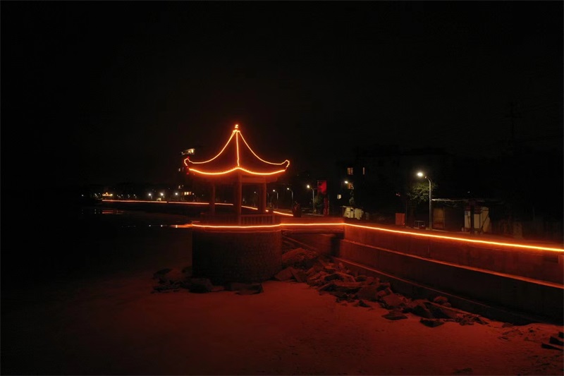 2022太陽能無電亮化夜景涼亭景觀燈帶